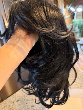 Wig, dark brown almost black